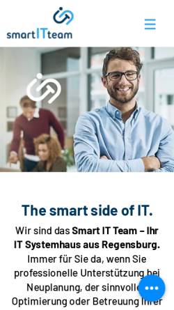 Vorschau der mobilen Webseite www.smart-it-team.de, Smart IT Team GmbH & Co. KG