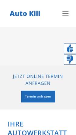 Vorschau der mobilen Webseite auto-kili.de, Auto Kili Kfz-Meisterbetrieb GmbH