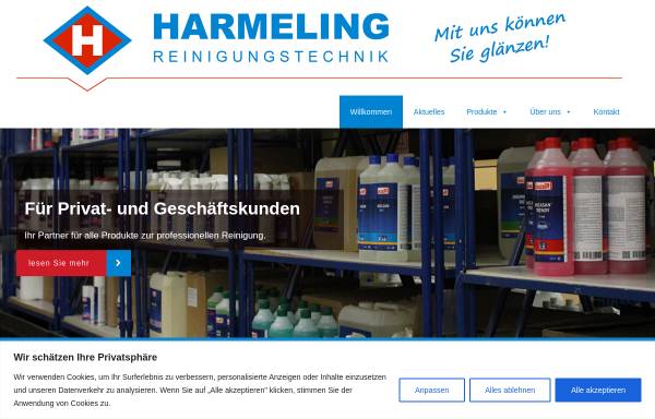 Vorschau von harmeling-reinigungstechnik.de, Harmeling Reinigungstechnik