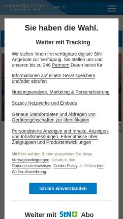 Vorschau der mobilen Webseite www.marbacher-zeitung.de, Marbacher Zeitung