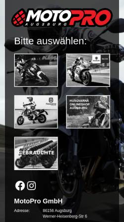 Vorschau der mobilen Webseite www.motorrad-finkl.de, Motorrad Finkl