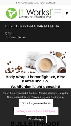 Vorschau der mobilen Webseite bodywrapsbeauty.de, It Works Bodywraps Beauty
