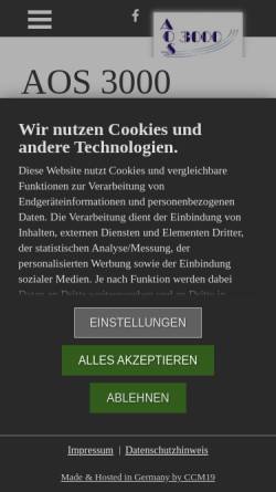 Vorschau der mobilen Webseite www.aos3000.de, AOS 3000 B. & N. Weißbrodt GbR