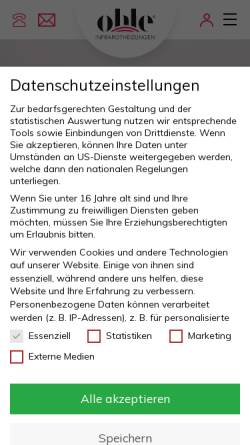 Vorschau der mobilen Webseite www.elektroheizung.com, OHLE GmbH & Co. KG