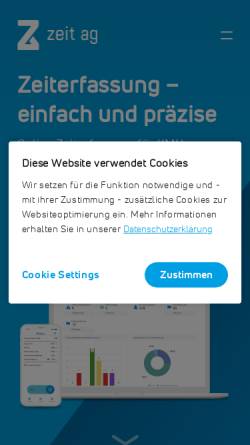 Vorschau der mobilen Webseite zeitag.ch, Zeit AG