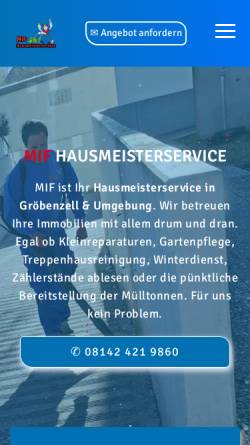 Vorschau der mobilen Webseite mif-hausmeisterservice.de, MIF-Hausmeisterservice