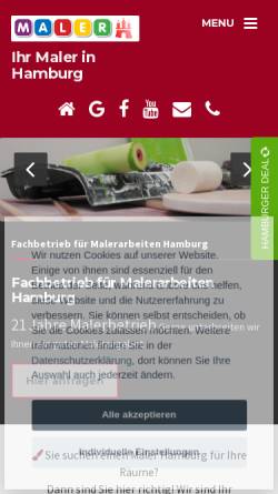 Vorschau der mobilen Webseite www.hw-maler.de, Hände und Werke