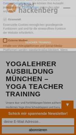 Vorschau der mobilen Webseite yoga-pranayama.de, YRichard Hackenberg