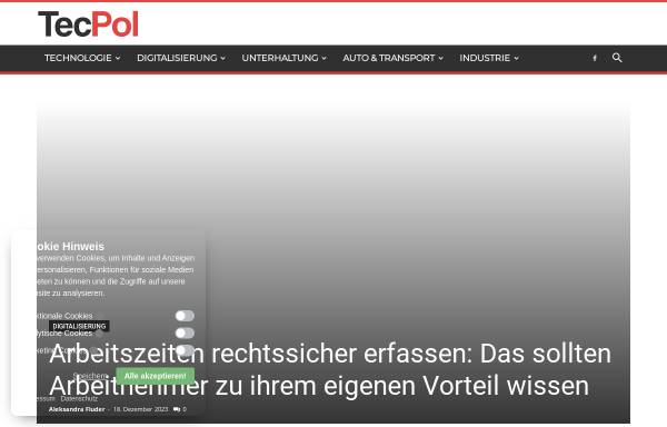 Vorschau von tecpol.de, TecPol