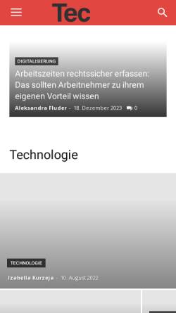 Vorschau der mobilen Webseite tecpol.de, TecPol