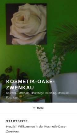 Vorschau der mobilen Webseite www.kosmetik-oase-zwenkau.de, Kosmetik-Oase