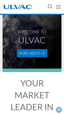 Vorschau der mobilen Webseite ulvac.eu, ULVAC GmbH