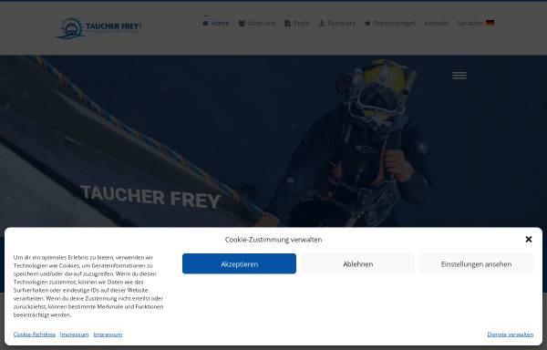 Vorschau von taucherfrey.de, TAUCHER FREY GmbH