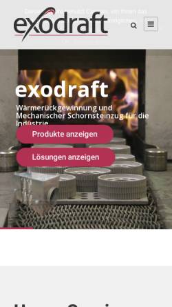 Vorschau der mobilen Webseite exodraft-waermerueckgewinnung.de, Exodraft