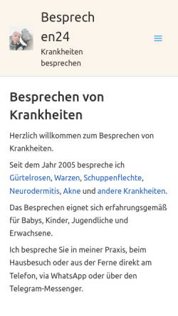Vorschau der mobilen Webseite besprechen24.de, Frank Schnigge
