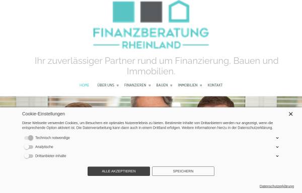 Vorschau von www.finanzberatung-rheinland.de, Finanzberatung Rheinland GmbH & Co. KG