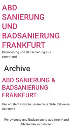 Vorschau der mobilen Webseite badsanierung-in-frankfurt.de, abd Badsanierung Frankfurt U.G.
