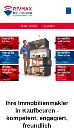 Vorschau der mobilen Webseite www.remax-sutter.de, RE/MAX Sutter-Immobilien-Team GmbH