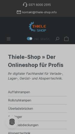 Vorschau der mobilen Webseite www.thiele-shop.com, Thiele-Shop