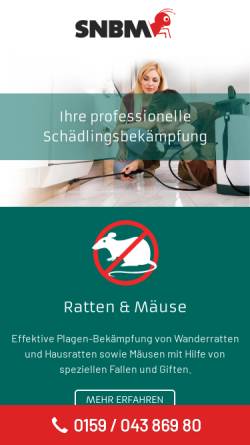 Vorschau der mobilen Webseite schaedlinge-nicht-bei-mir.de, SNBM