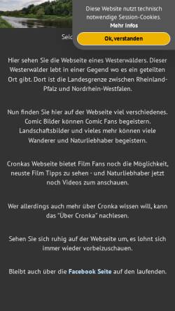 Vorschau der mobilen Webseite cronka.de, Cronkas Webseite