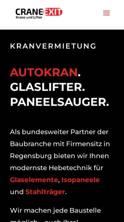 Vorschau der mobilen Webseite craneexit.de, CRANEEXIT Hebetechnik