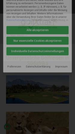 Vorschau der mobilen Webseite golfxtra.de, golfXtra - Invatarru GmbH