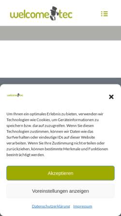 Vorschau der mobilen Webseite welcome-tec.de, welcome-tec