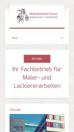 Vorschau der mobilen Webseite malerdrews.de, Malermeister Frank Drews