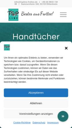 Vorschau der mobilen Webseite www.handtuchprofi.de, Topline GmbH