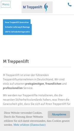 Vorschau der mobilen Webseite www.mc-treppenlift.de, Medi Treppenlift Neckargemünd