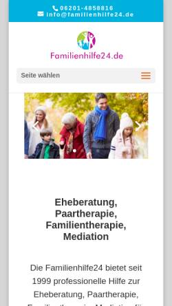 Vorschau der mobilen Webseite familienhilfe24.de, Familienhilfe24.de