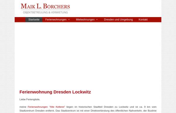 Vorschau von www.maik-borchers.de, Ferienwohnung Dresden - Maik L. Borchers