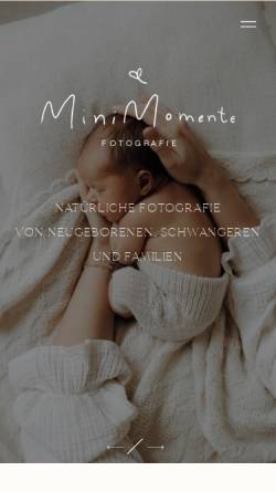 Vorschau der mobilen Webseite minimomente.de, MiniMomente