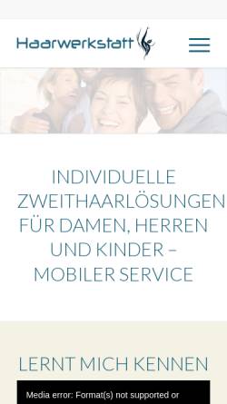 Vorschau der mobilen Webseite www.zweithaar-muenchen.info, Haarwerkstatt