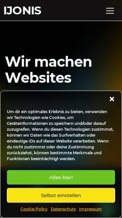 Vorschau der mobilen Webseite www.ijonis.com, Ijonis