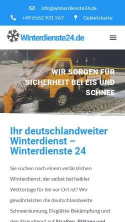 Vorschau der mobilen Webseite www.winterdienste24.de, Gebäude und Immobilienservice S.A.