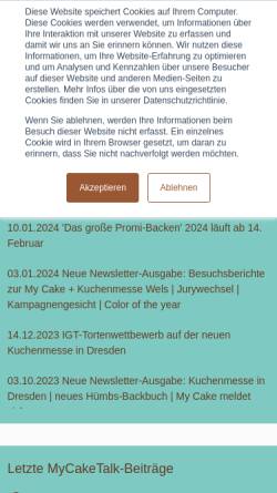 Vorschau der mobilen Webseite www.mycakestuff.de, MyCakeStuff UG (haftungsbeschränkt)