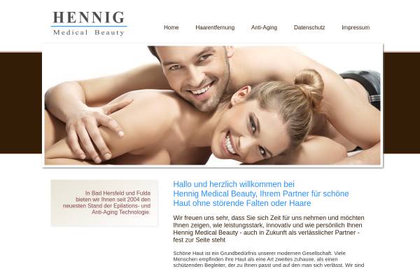 Vorschau von www.hennig-medical-beauty.de, Hennig Medical Beauty