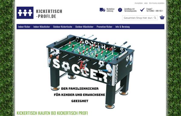 Vorschau von www.kickertisch-profi.de, Kickertisch Profi