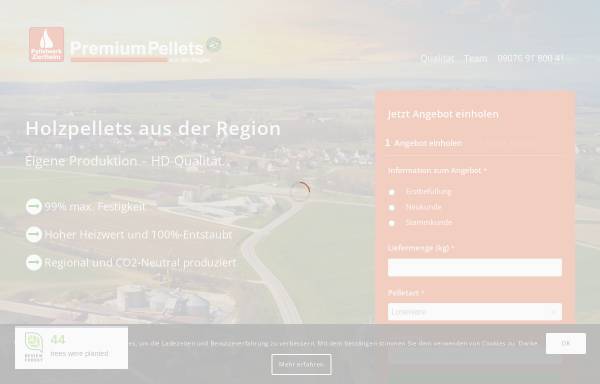 Vorschau von www.pelletwerk-ziertheim.de, Pelletwerk Ziertheim GmbH & Co.KG