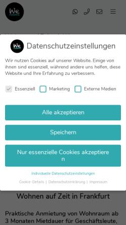 Vorschau der mobilen Webseite we-rooms.de, Wohnraum Entwicklungs GmbH