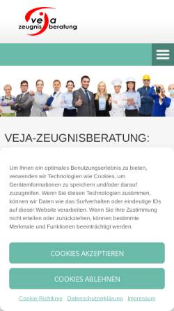 Vorschau der mobilen Webseite www.zeugnisberatung.de, VEJA-Zeugnisberatung
