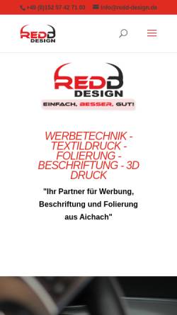 Vorschau der mobilen Webseite redd-design.de, Redd Desigin Aichach