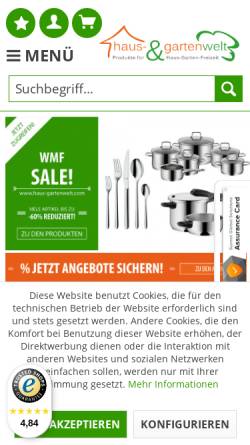 Vorschau der mobilen Webseite haus-gartenwelt.at, Haus- & Gartenwelt Handels GmbH