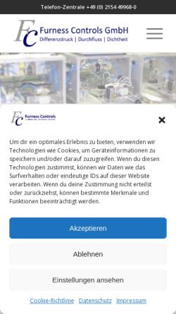Vorschau der mobilen Webseite furness-controls.de, Furness Controls GmbH