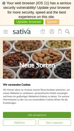 Vorschau der mobilen Webseite www.sativa.bio, Sativa Rheinau AG