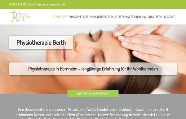 Vorschau von physiotherapiegerth.de, Physiotherapie Gerth
