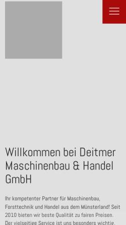Vorschau der mobilen Webseite www.deitmer-maschinenbau.de, Deitmer Maschinenbau und Handel GmbH
