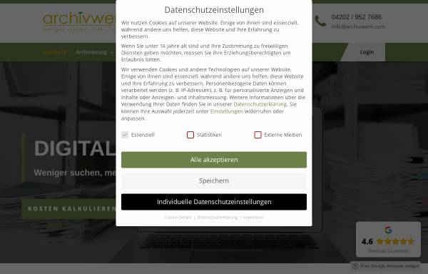 Vorschau von archivwerk.com, archivwerk GmbH